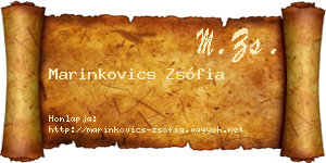 Marinkovics Zsófia névjegykártya