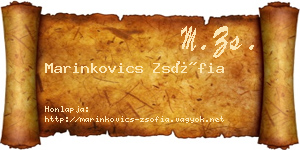 Marinkovics Zsófia névjegykártya